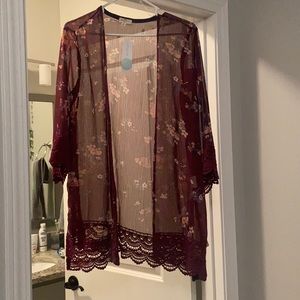 Mason & Belle Kimono with lace detail